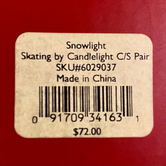 LENOX Snowlight Skating-By-Candlelight Candlestick Pair - Picture 4 of 7